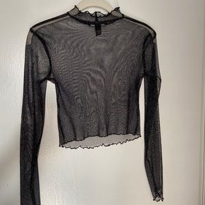 forever 21 see through sparkles layering top